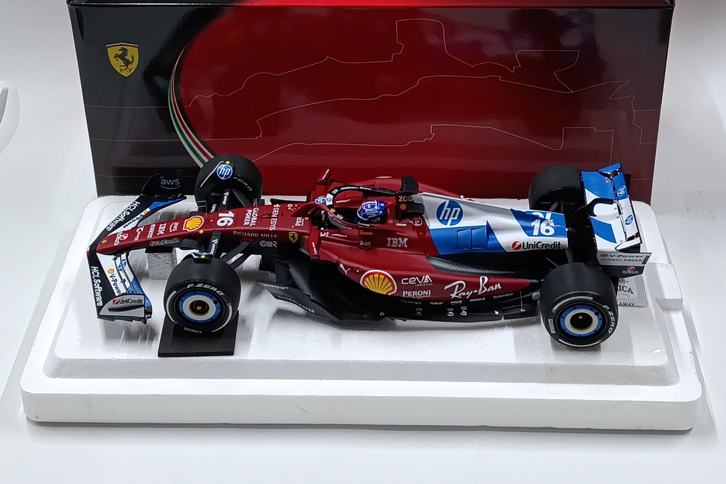 BBR Models Ferrari SF25 Miami GP Special Livery Charles Leclerc