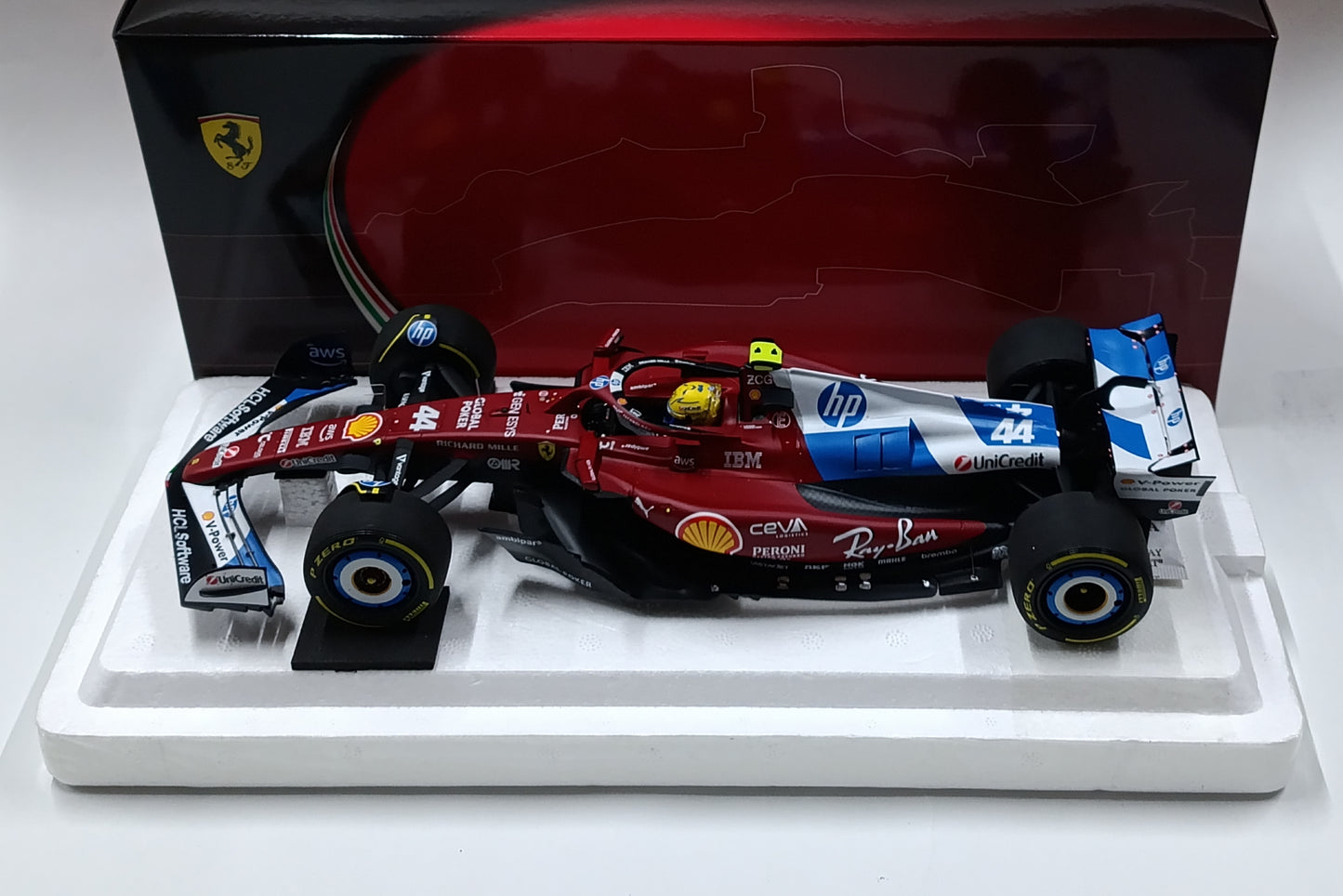 BBR Models Ferrari SF25 F1 Miami GP Special Livery Lewis Hamilton