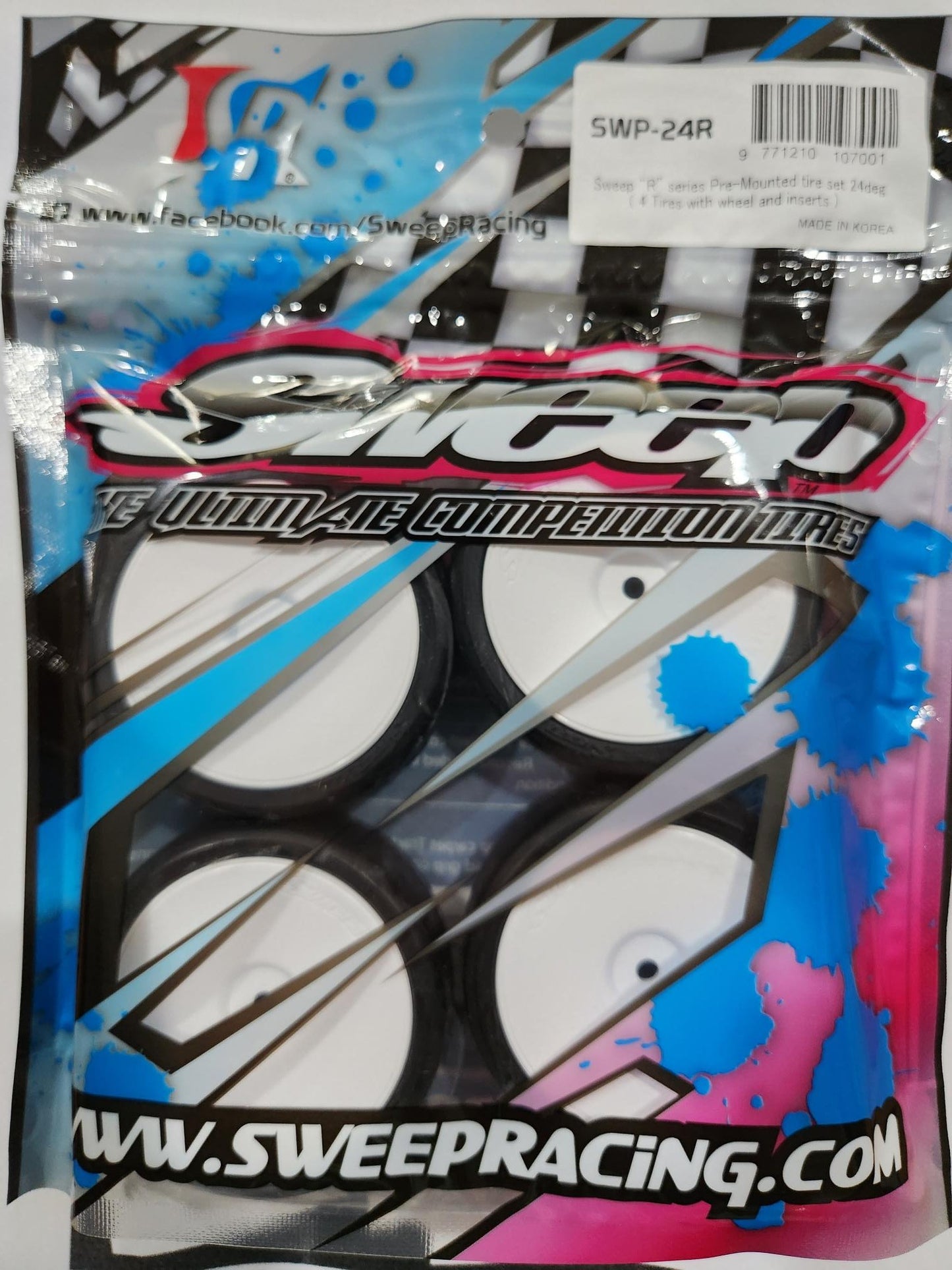 Sweep Racing "R" Series Pre-Mounted Tire Set 24 Deg