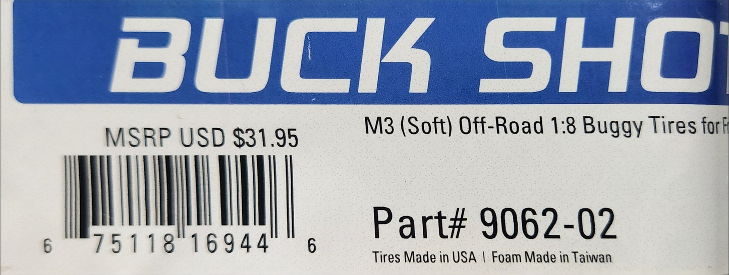 Proline Buck Shot M3 (Soft) Off-Road 1:8 Buggy Tires For Front or Rear