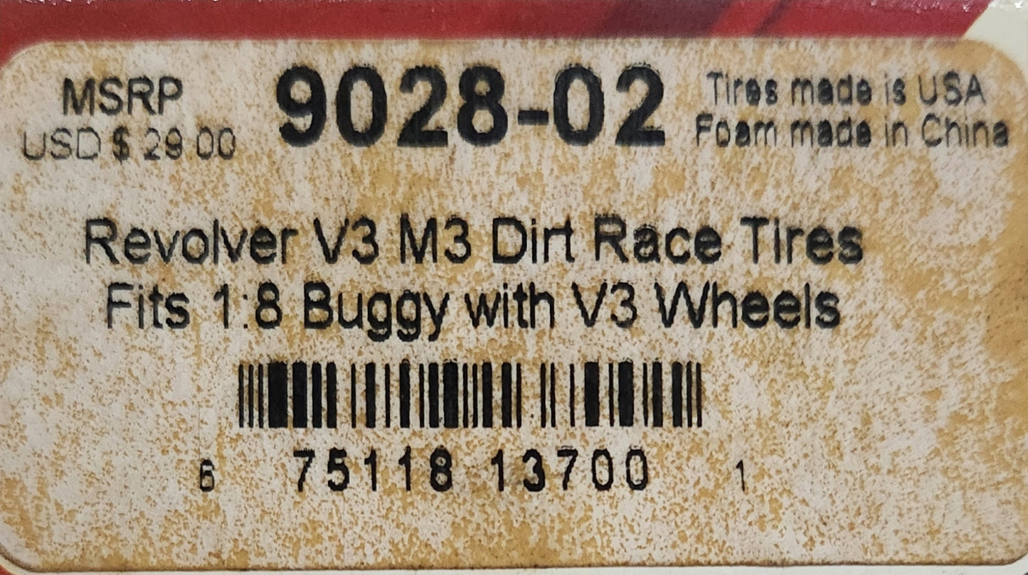 Proline Revolver V3 M3 Dirt Race Tires Fits 1:8 Buggy with V3 Wheels