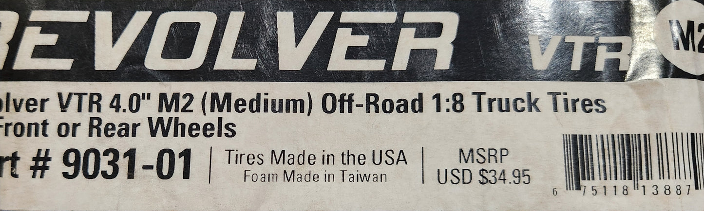Proline Revolver VTR 4.0" M2 (Medium) Off-Road 1:8 Truck Tires for Front or Rear Wheels