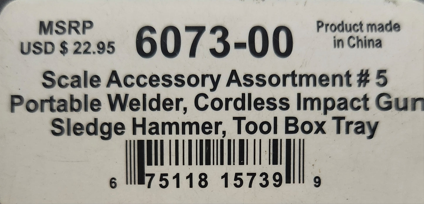 Proline Scale Accessory Assortment #5 Portable Welder, Cordless Impact Gun Sledge Hammer, Tool Box Tray