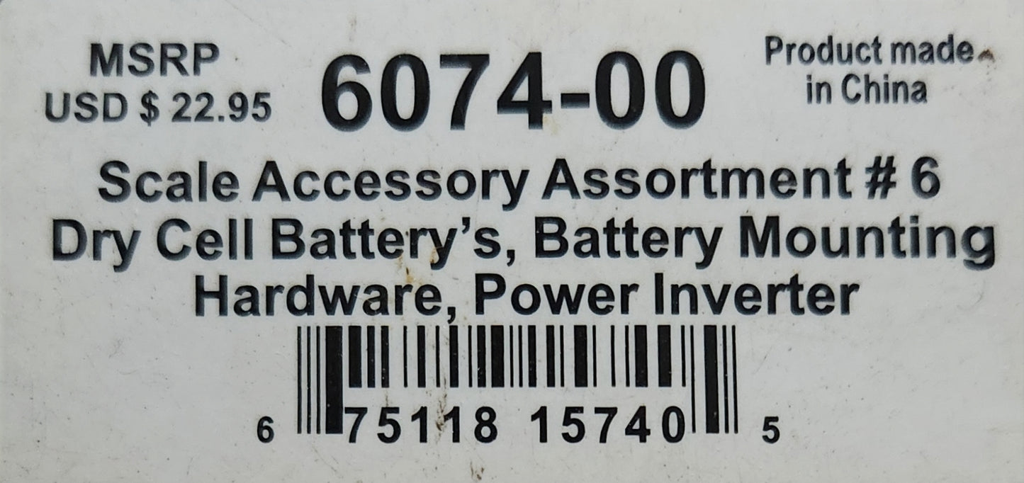 Proline Scale Accessory Assortment #6 Dry Cell Battery's, Battery Mounting Hardware, Power Inverter
