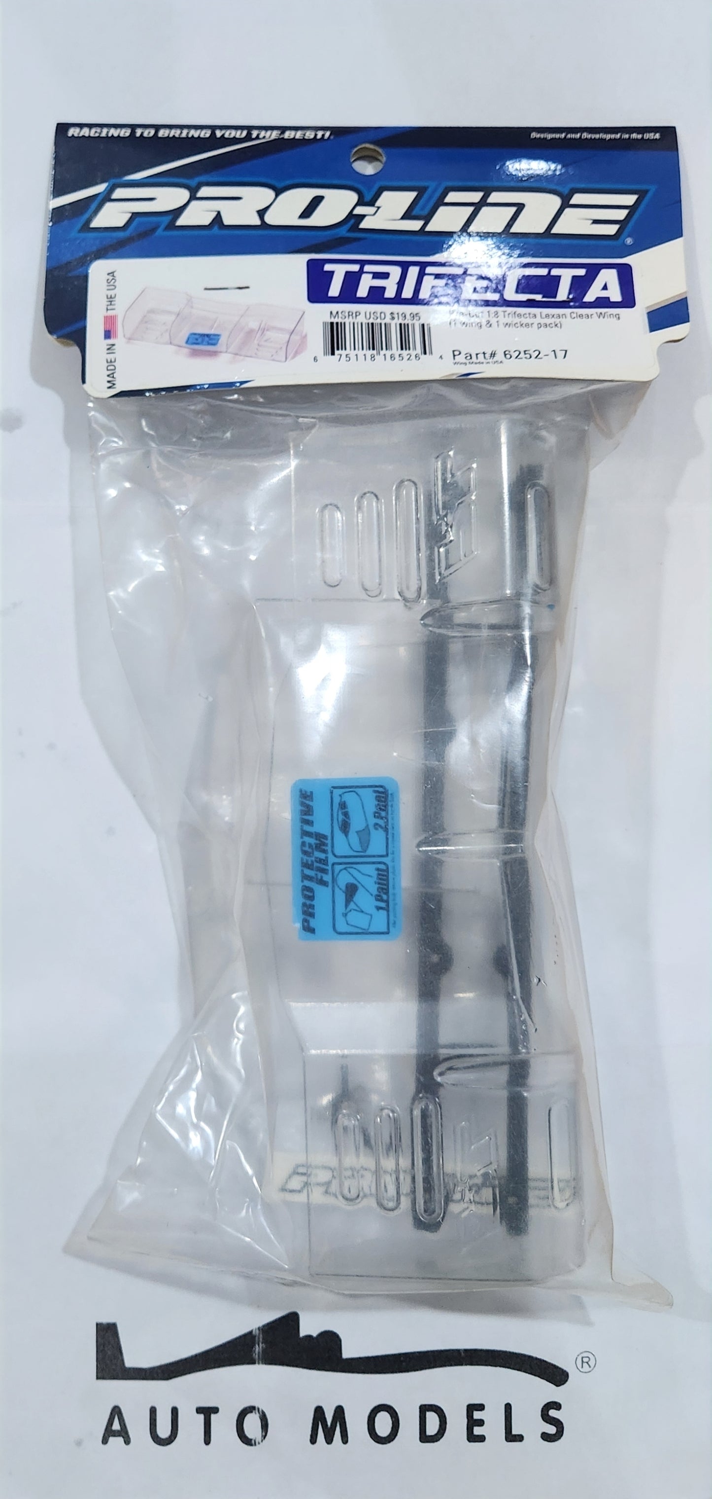 Proline Trifecta Pre-Cut 1:8 Trifecta Lexan Clear Wing (1 wing & 1 wicker pack)