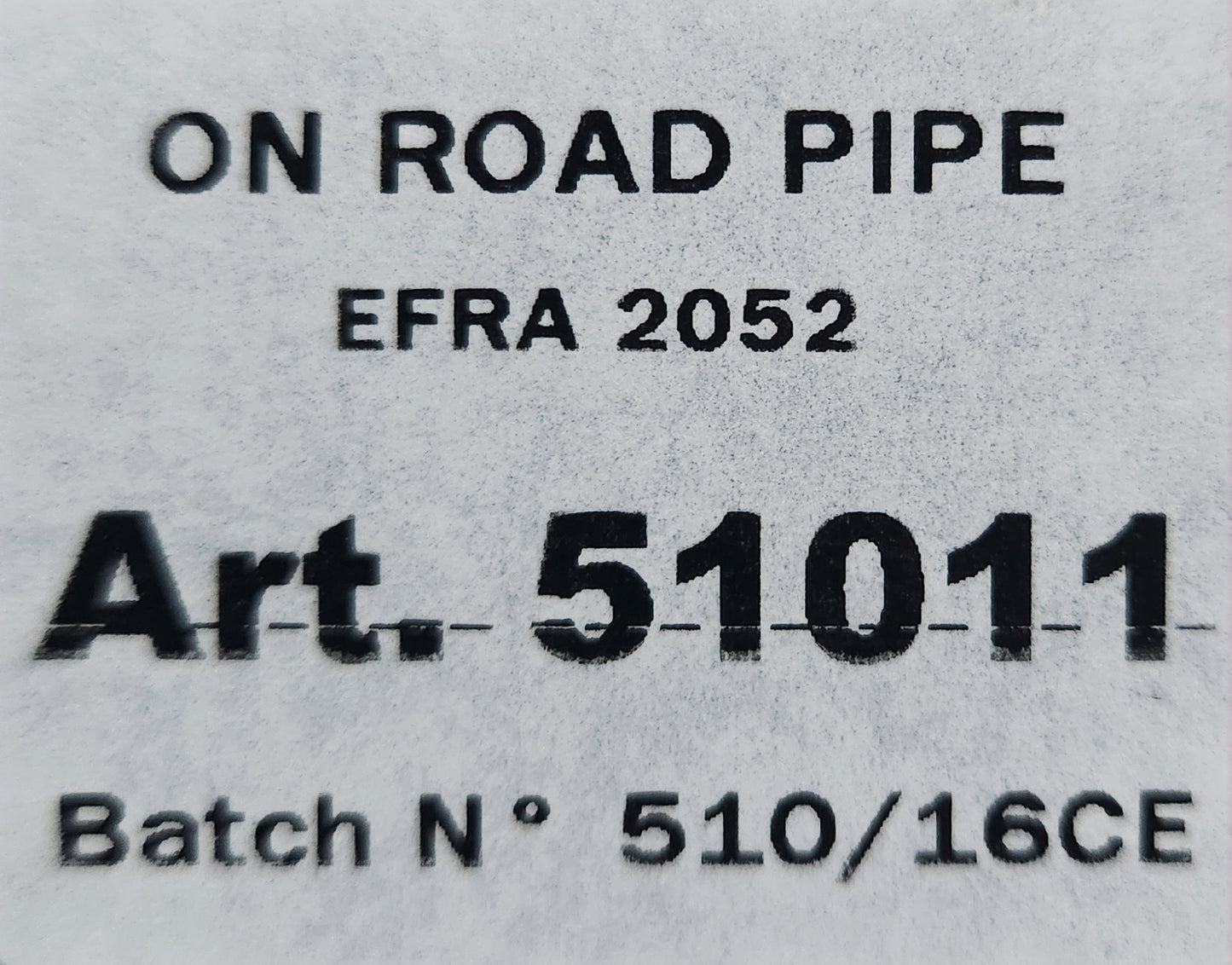 Novarossi Pipe EFRA 2052 with 3 Chamber On Road