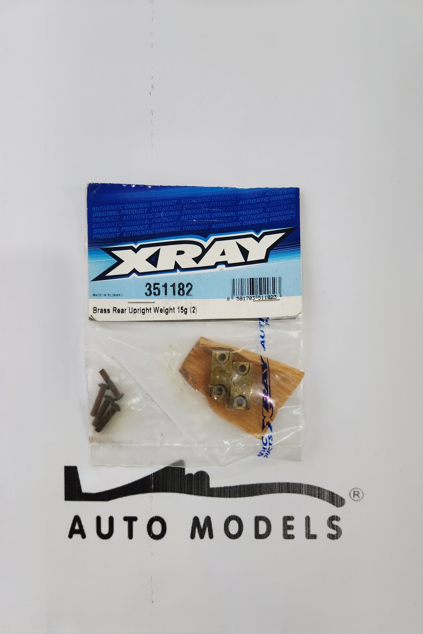 XRAY Brass Rear Upright Weight 15g (2)