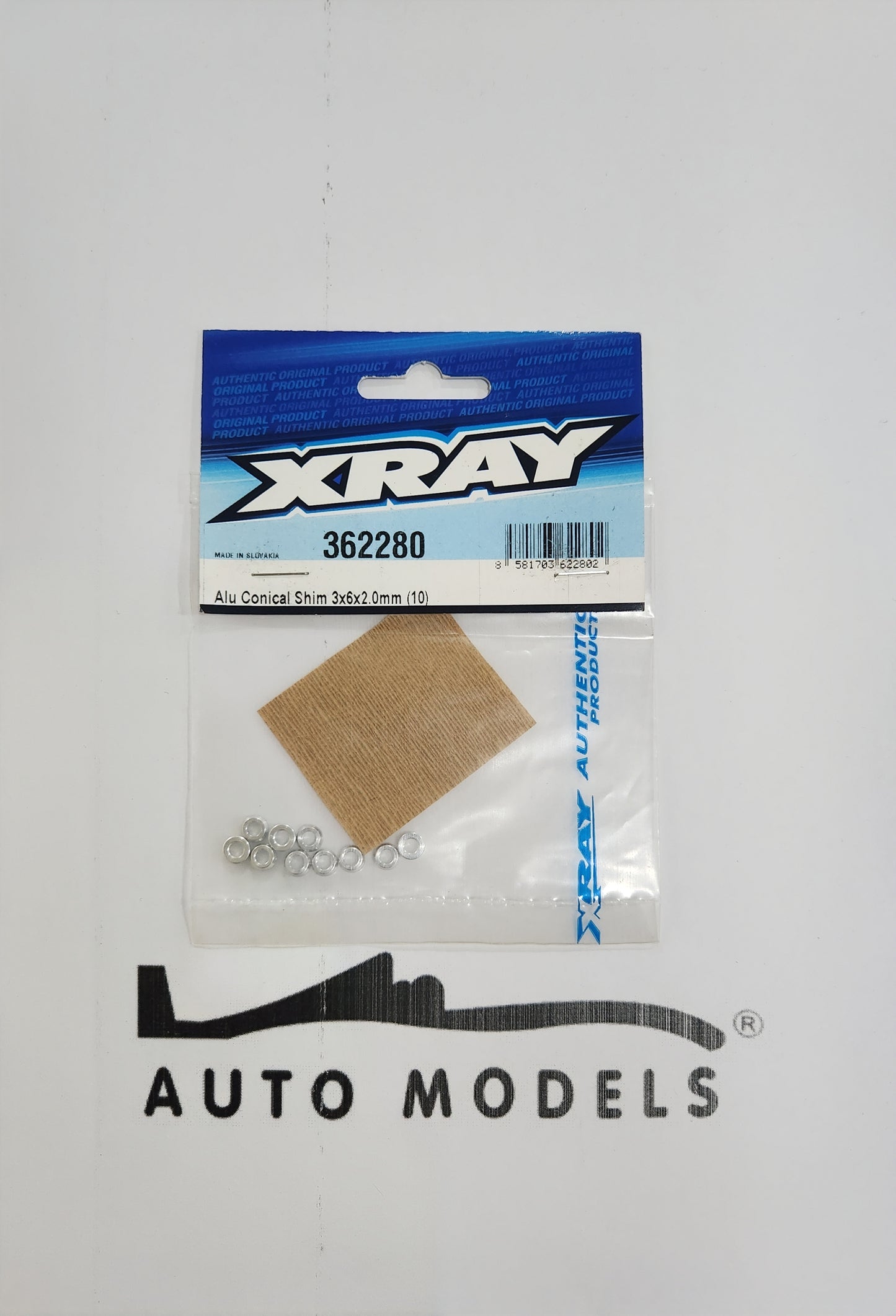 XRAY Alu Conical Shim 3×6×2.0mm (10)