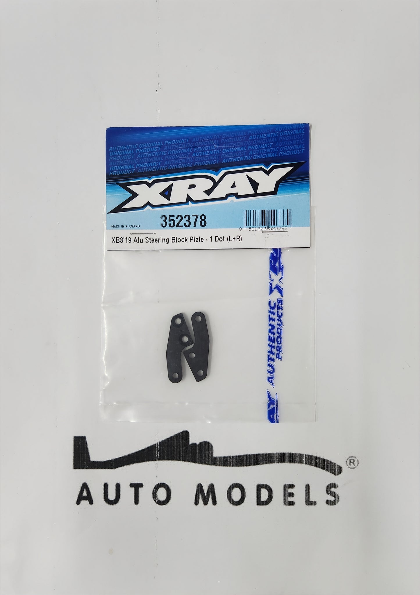 XRAY XB8'19 Alu Steering Block Plate - 1 Dot (L+R)