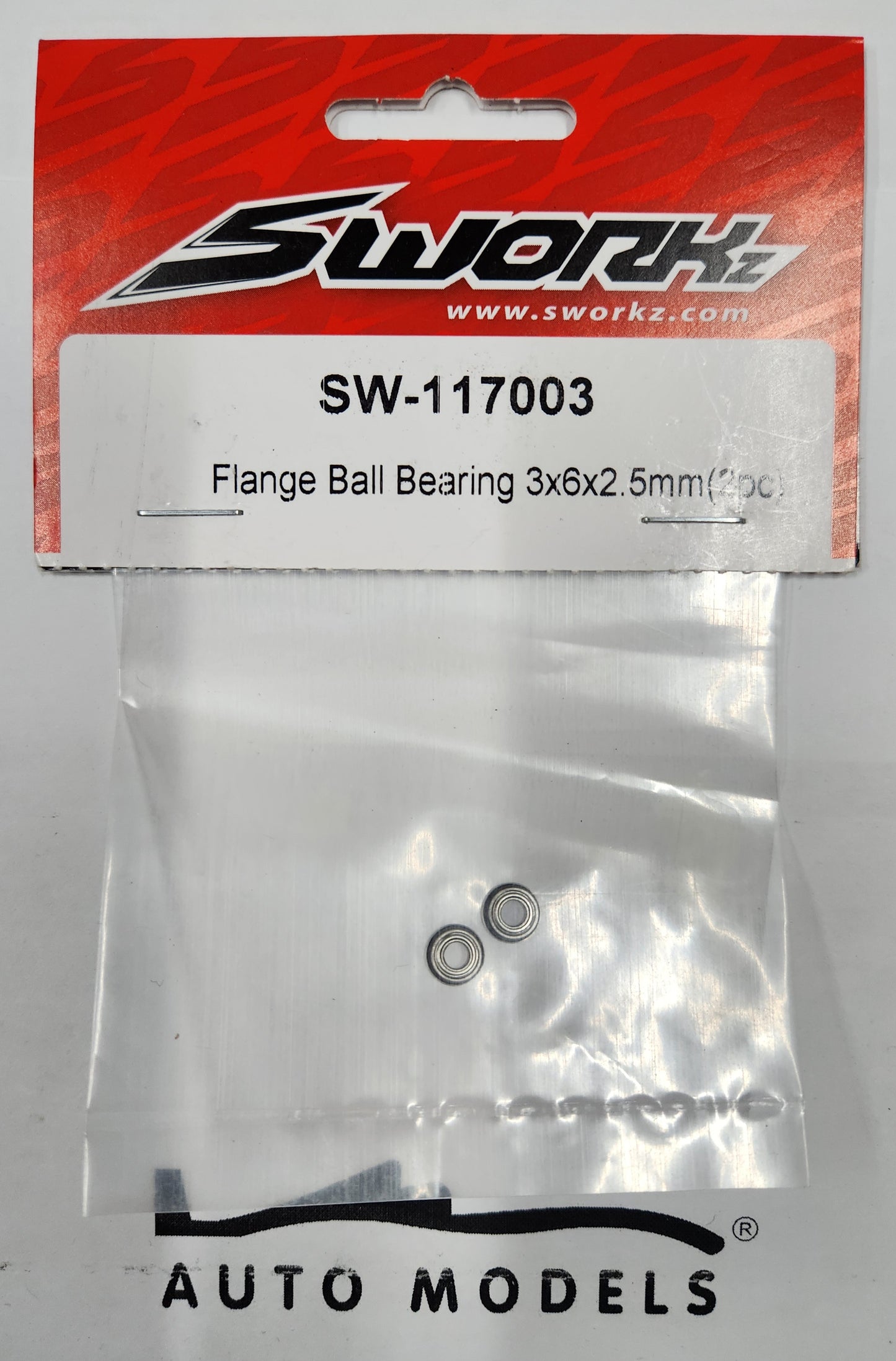 SWORKz Flange Ball Bearing 3×6×2.5mm (2pc)