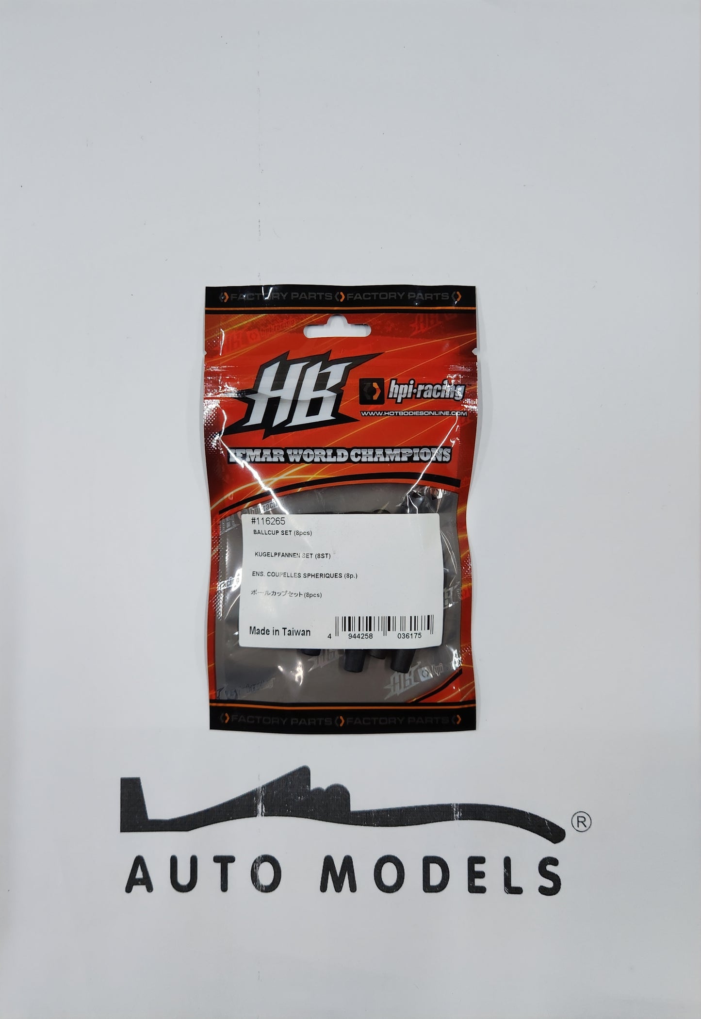 HB Racing Ballcup Set (8pcs)