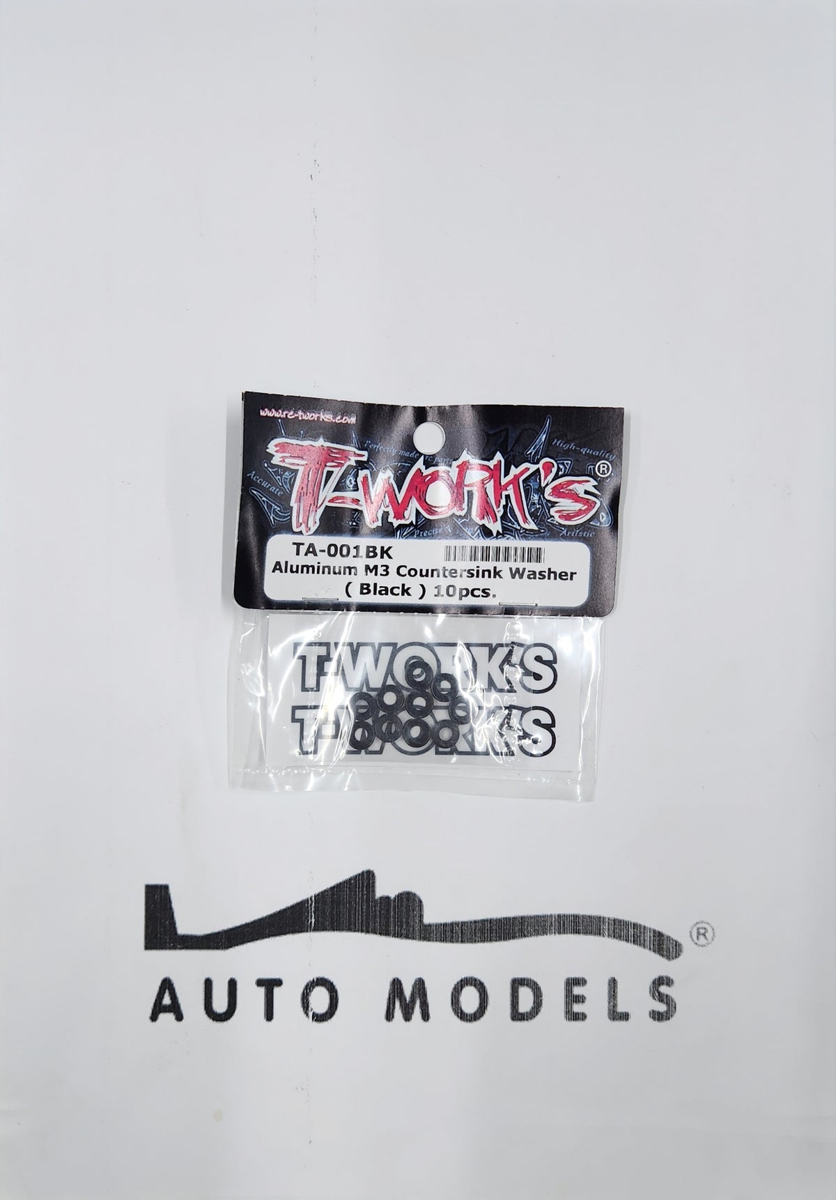 T-Work's Aluminum M3 Countersink Washer (Black) 10pcs