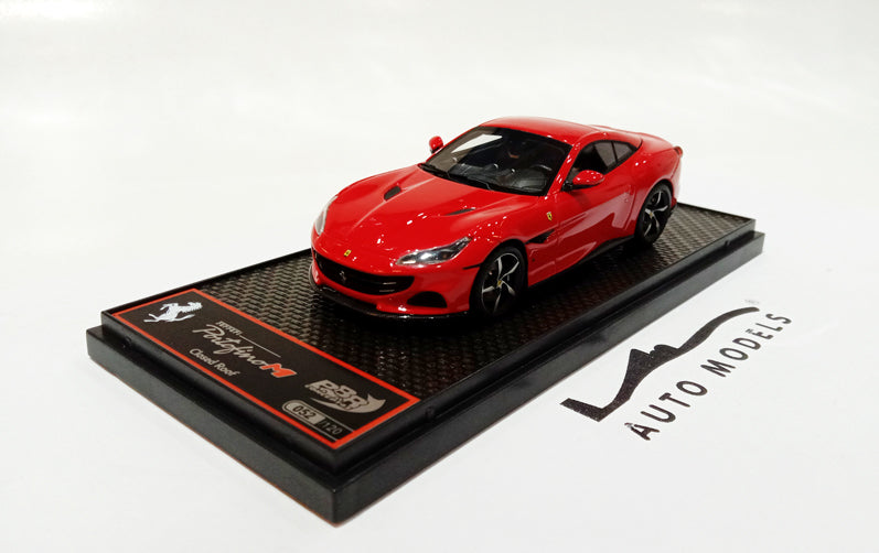 BBR Models Ferrari Portofino M Spider TETTO Chiuso Rosso Corsa