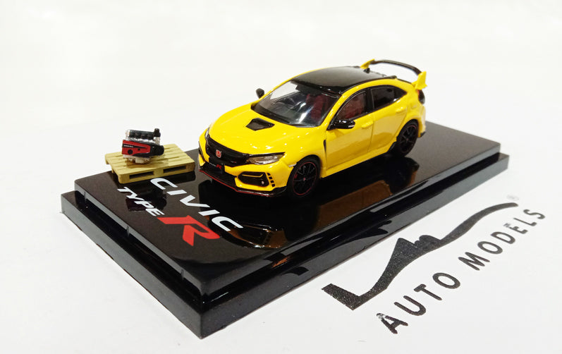 Hobby Japan Honda Civic Type R (FK8) 2020 w/Engine Sunlight Yellow II