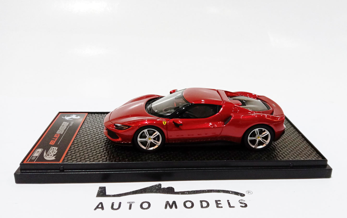 BBR Ferrari 296 GTB Rosso Imola Con Route Replica Fibra Carbonio