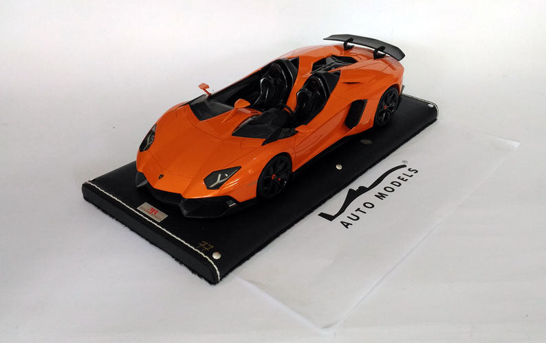 MR Collection Lamborghini Aventador J Spider 2012 Orange Atlas Metallic