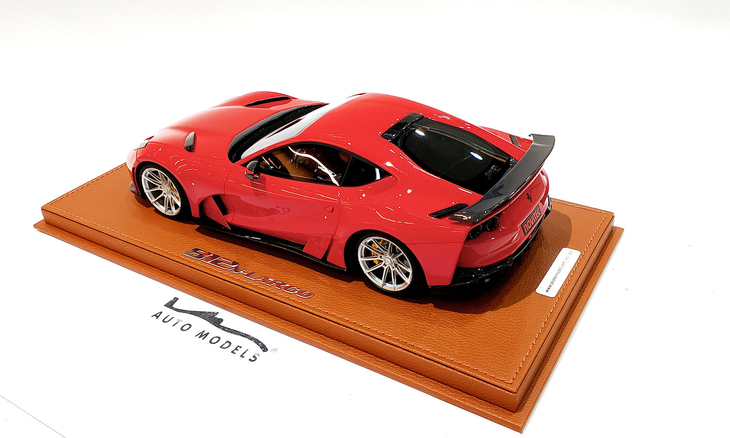 Peako Novitec Ferrari 812 N-Largo Red Scuderia w/Silver Wheels Red