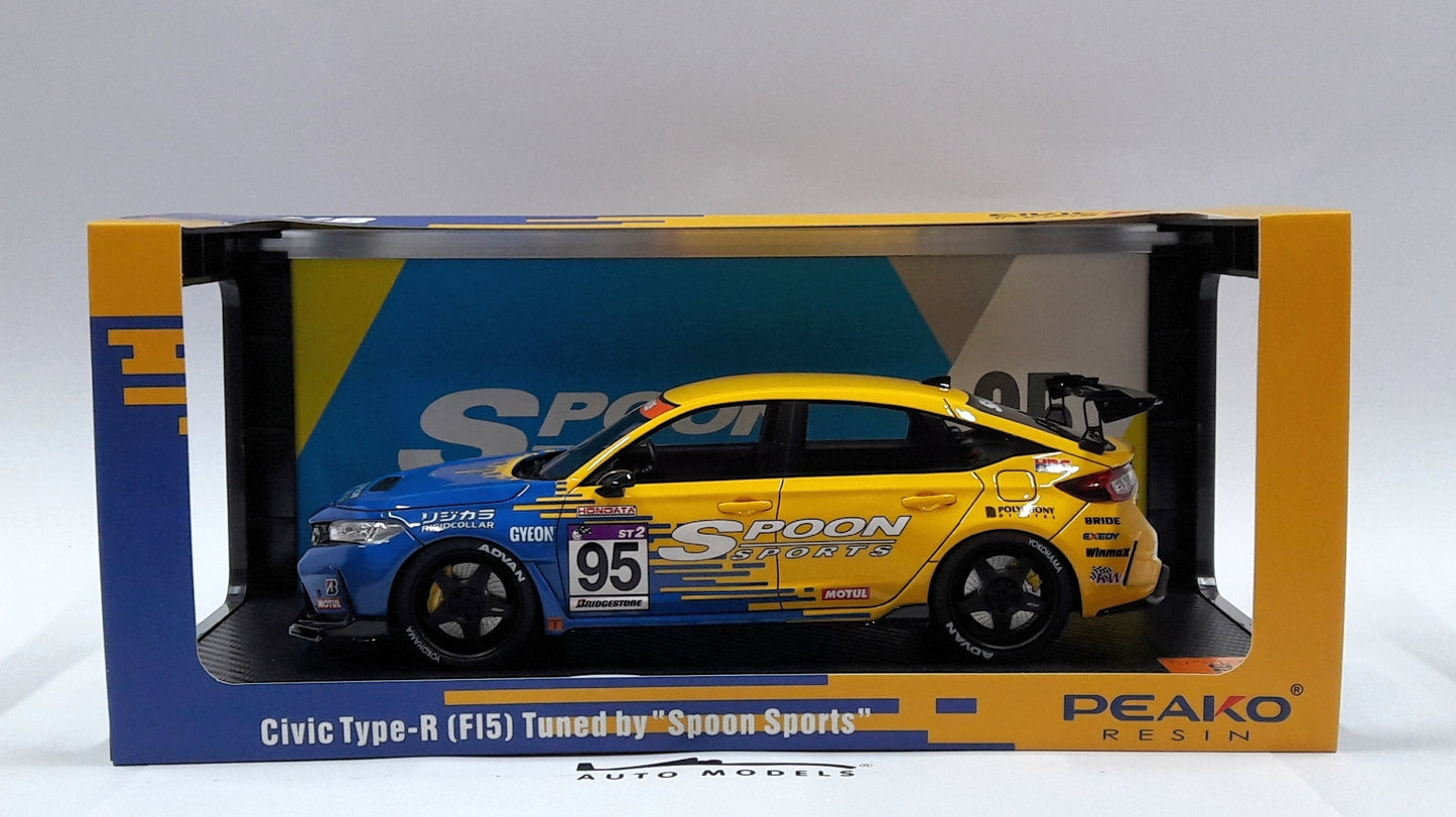 Peako Honda Civic Type-R FL5 Spoon Sport w/ Motocompacto Blue Yellow