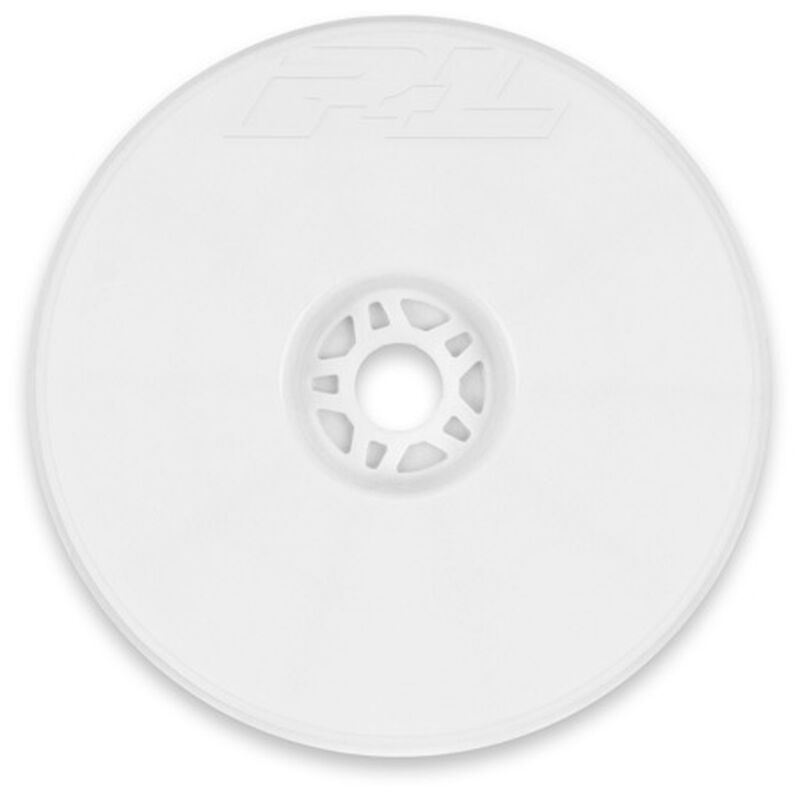 Proline Velocity 4.0" White Front or Rear Zero Offset Wheels for 1:8 Truck