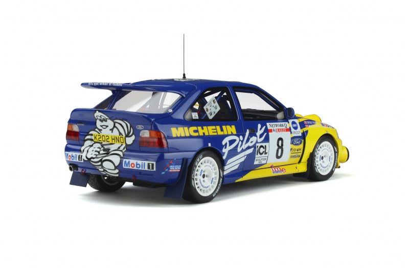 Ottomobile Ford Escort Cosworth Gr.A Michelin N.8 Rally RAC Lombard 1993 M. Wilson Blue Yellow