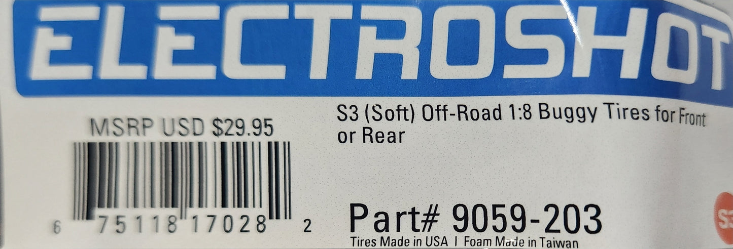 Proline Electroshot S3 (Soft) Off-Road 1:8 Buggy Tires