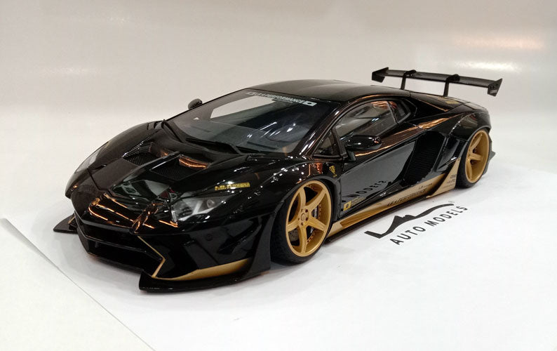 Autoart Liberty Walk LB-Works Lamborghini Aventador Limited Edition Black Gold