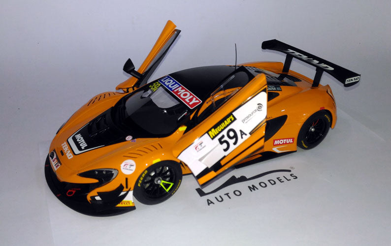 Autoart McLaren 650S GT3 Bathrust 12H Winner 2016 S.Van Gisbergen/A. Parente No.59 Orange