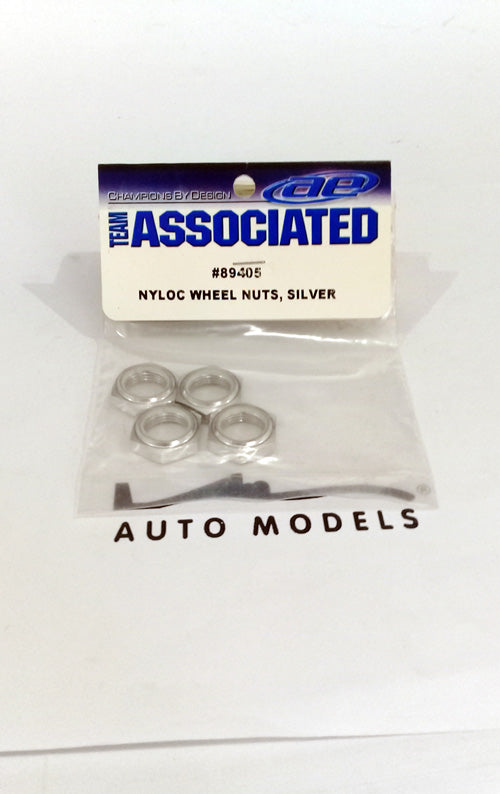 Team Associated Nylock Wheels Nuts,Silver