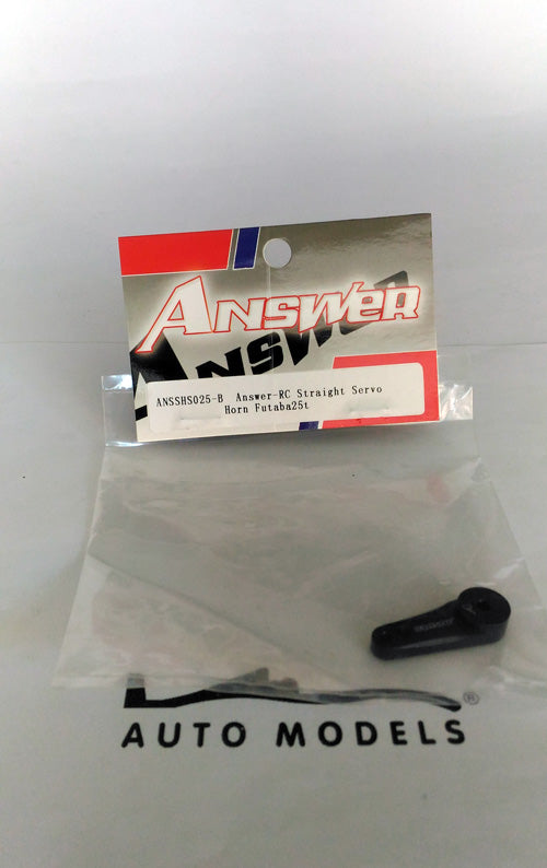 Answer RC Straight Servo Horn Futaba,ACE,Savox 25T (Black)