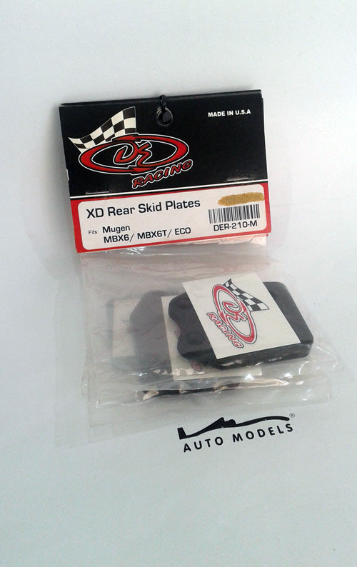 DERACING XD Rear Skid Plates for Mugen MBX-6/MBX-6T