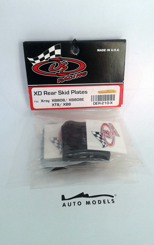 DERACING XD Rear Skid Plates For Xray XB808/XT8/XB8