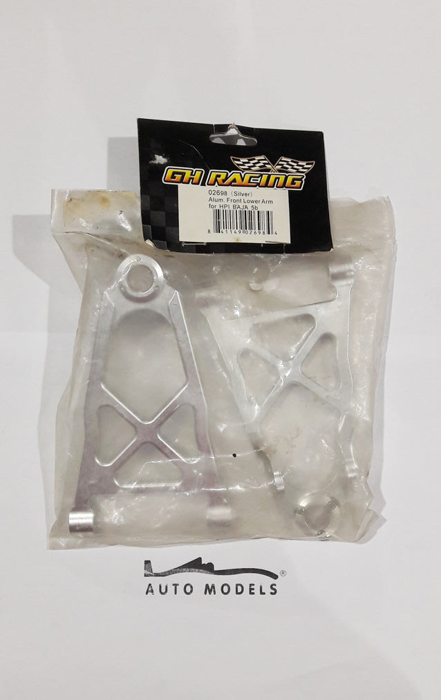 GH Racing Aluminium Front Lower Arm Silver (HPI Baja)