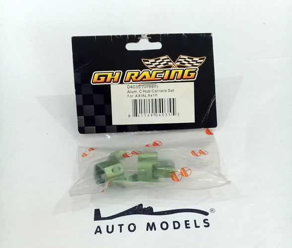GH Racing Aluminium C Hub Carriers Set (Green) AX10