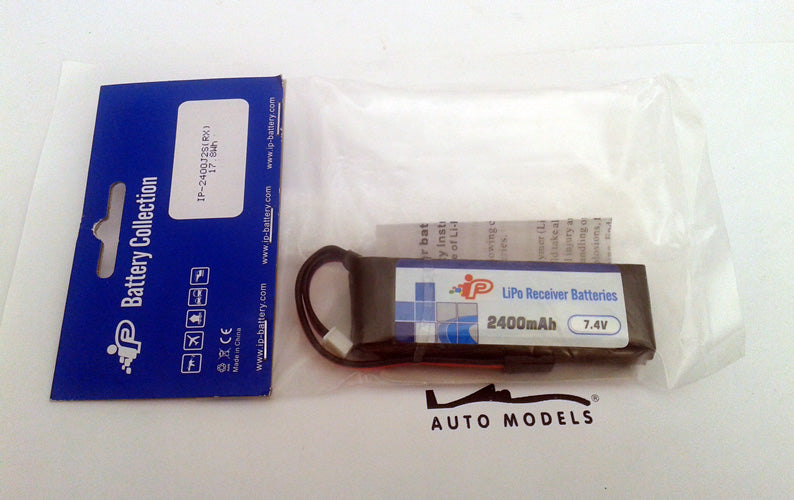 Intelect Power Battery 2400mAh 7.4V Receiver Pack JR w/ Futaba Connector