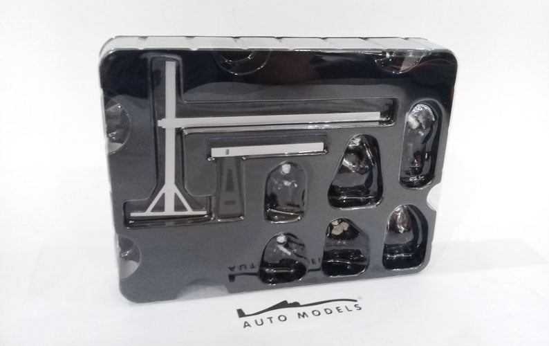 IXO Models Set Pit Stop Black 6 Figures w/Decal & Accesories