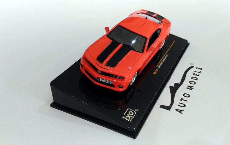 IXO Models Chevrolet Camaro 2012 Met. Orange w/Black Stripe
