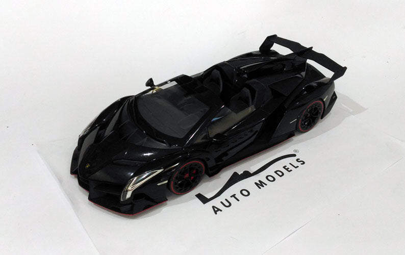 Kyosho Lamborghini Veneno Roadster Black Red Line