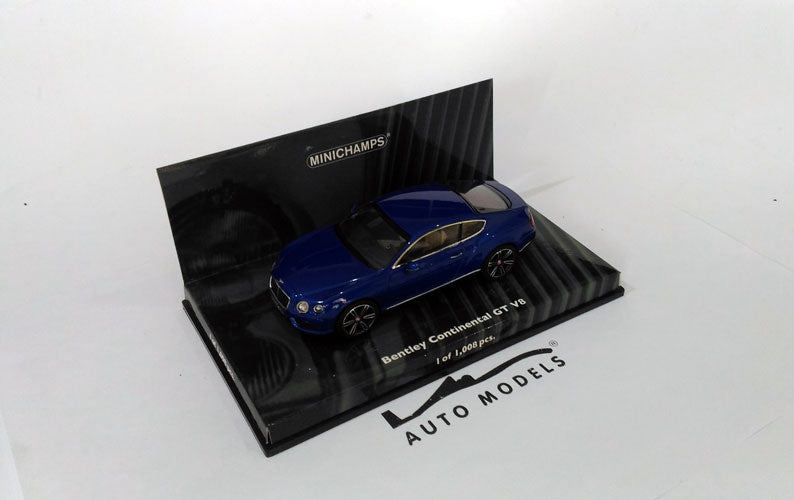 Minichamps Bentley Continental GT V8 2011 Blue Metallic