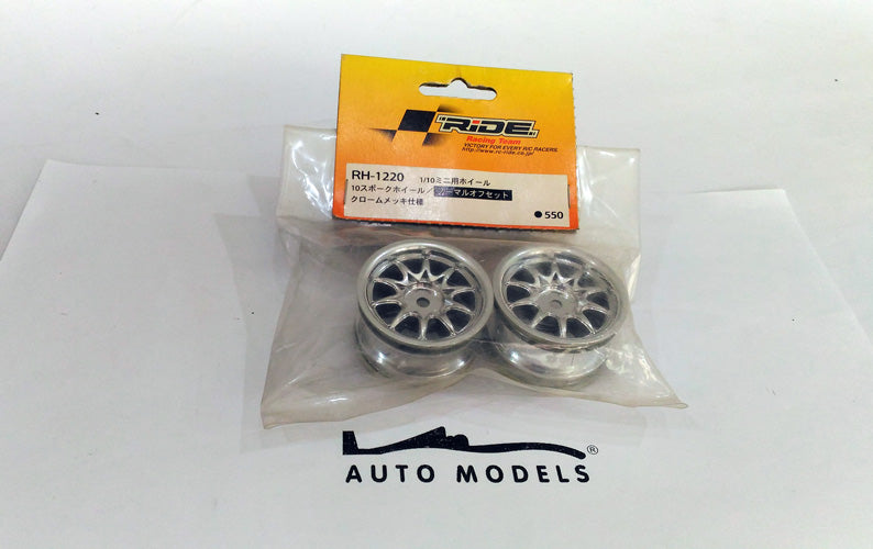 Ride Racing Team Mini 10 Spoke Wheel Normal Off Set Silver Luster