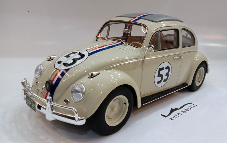 Schuco Volkswagen Beetle #53 Herbie Rally Cream White