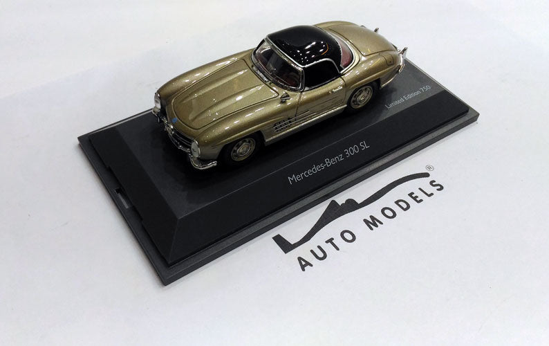 Schuco Mercedes Benz 300SL (W198) Spider Hard Top Champagne Black