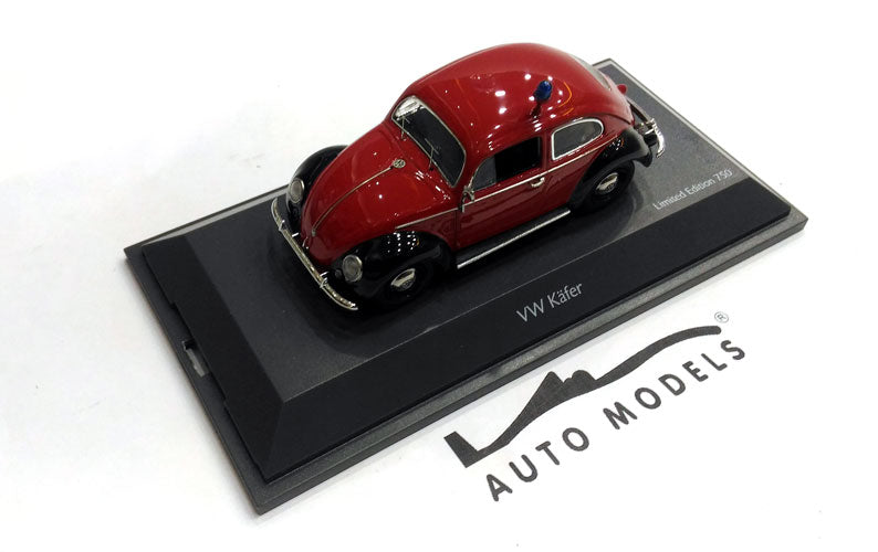 Schuco Volkswagen Beetle Kafer Fire Engine Brigade Red
