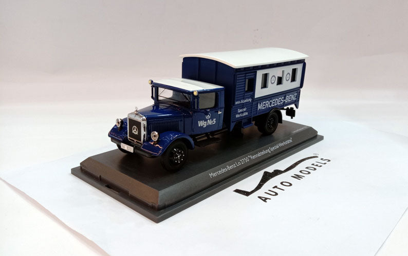 Schuco Mercedes Benz Lo 2750 Rennabteilung Spezial Werkstatte Blue