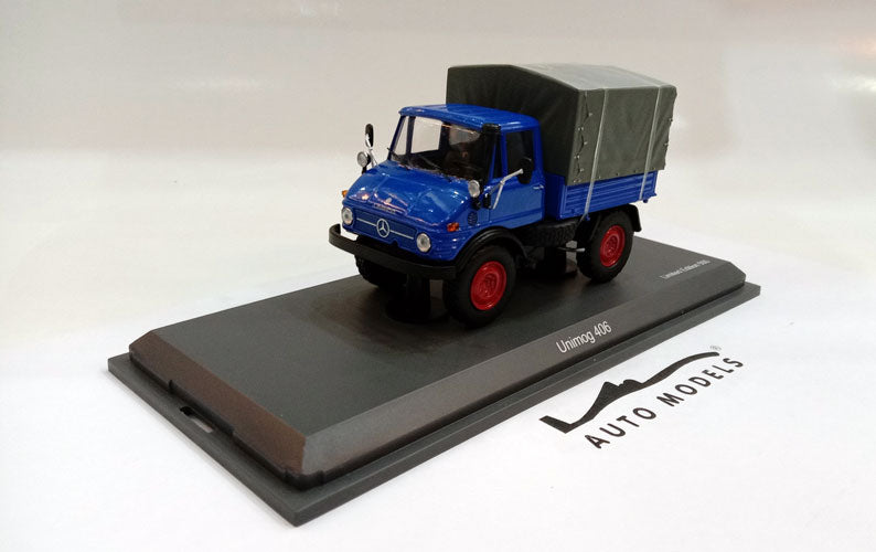 Schuco Mercedes Benz Unimog 406 Tarpaulin Blue
