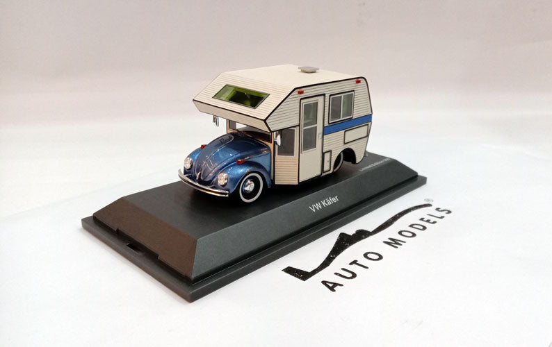 Schuco Volkswagen Kafer Bettle Motorhome Wohnmobil Blue
