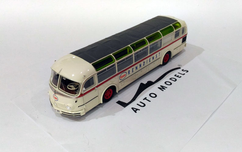 Schuco Mercedes Benz O6600H Autobus Esso Renndienst White
