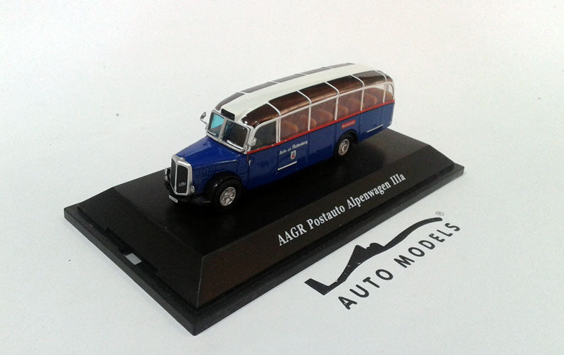 Schuco Sauber 4LC Autobus AAGR Postauto Alpenwagen IIIa Blue
