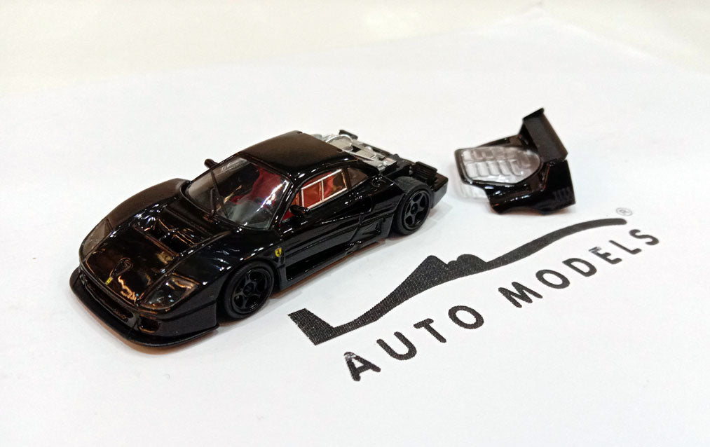 Stance Hunters Ferrari F40 LM RV Running Alloy Car Model Black