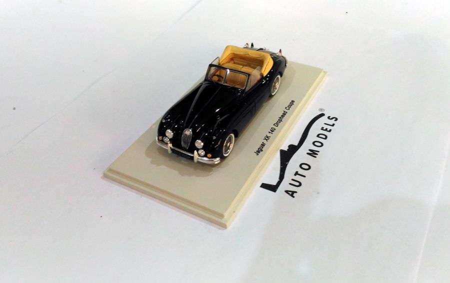 Spark Model Jaguar XK140 Drophead Coupe Cabriolet 1954 Black