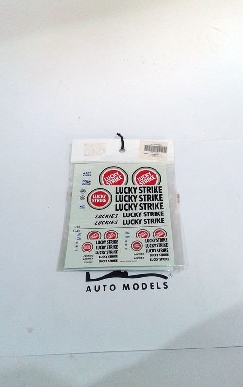1/18 & 1/43 Lucky Strike Decals